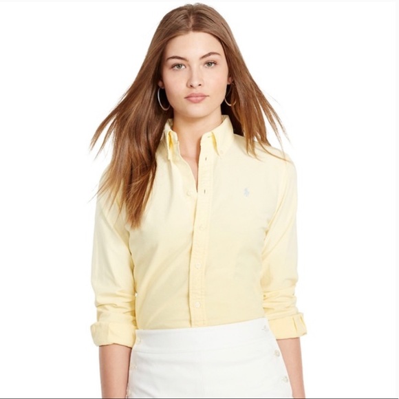 Yellow oxford shirt womens Clearance